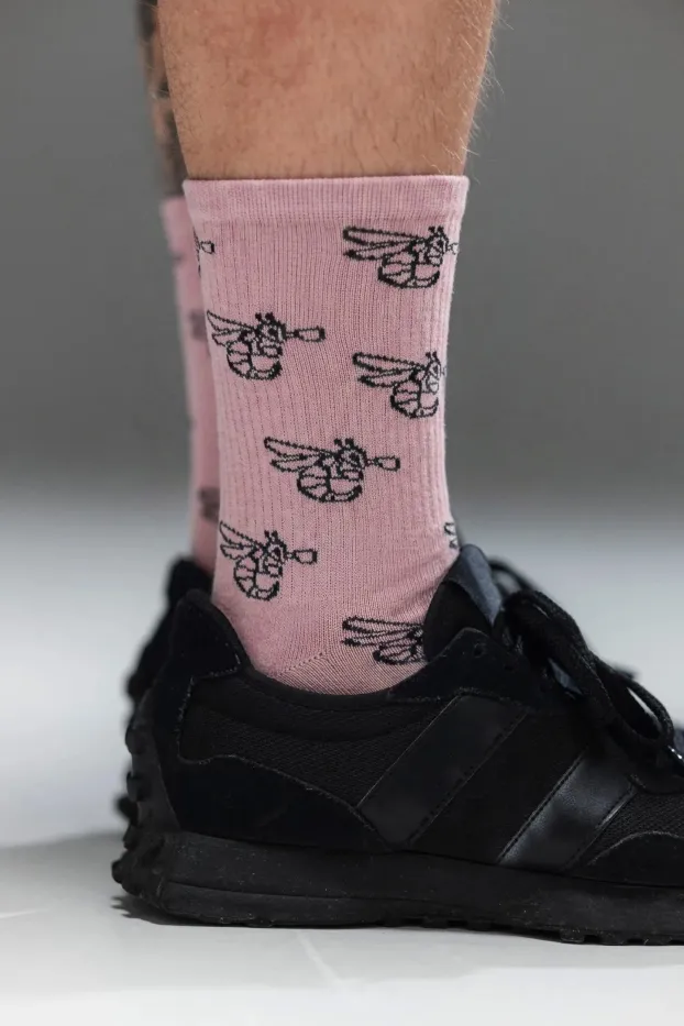 Men’s Socks – 7 Days of Usyk – Peach – 90% Cotton / 7% Elastane / 3% Polyamide – Ready To Fight (RTF) – 40–44