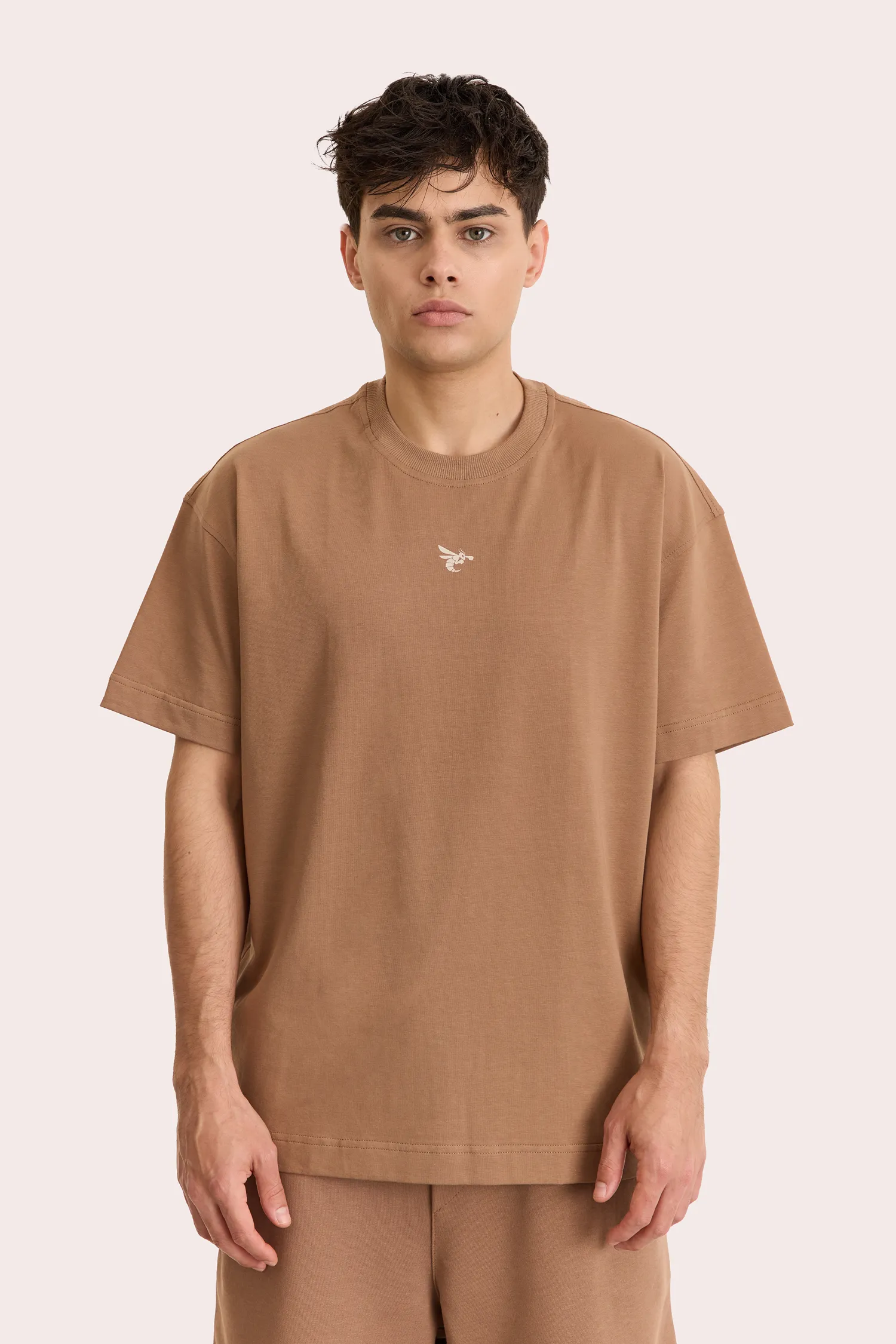 Men’s T-Shirt – Never Enough– Brown – 95% Cotton / 5% Elastane – 190 GSM – Ready To Fight (RTF)