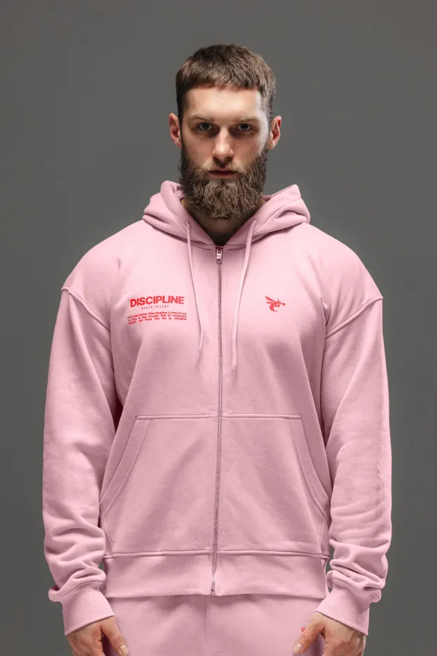 Sudadera con cremallera Discipline — Rosa