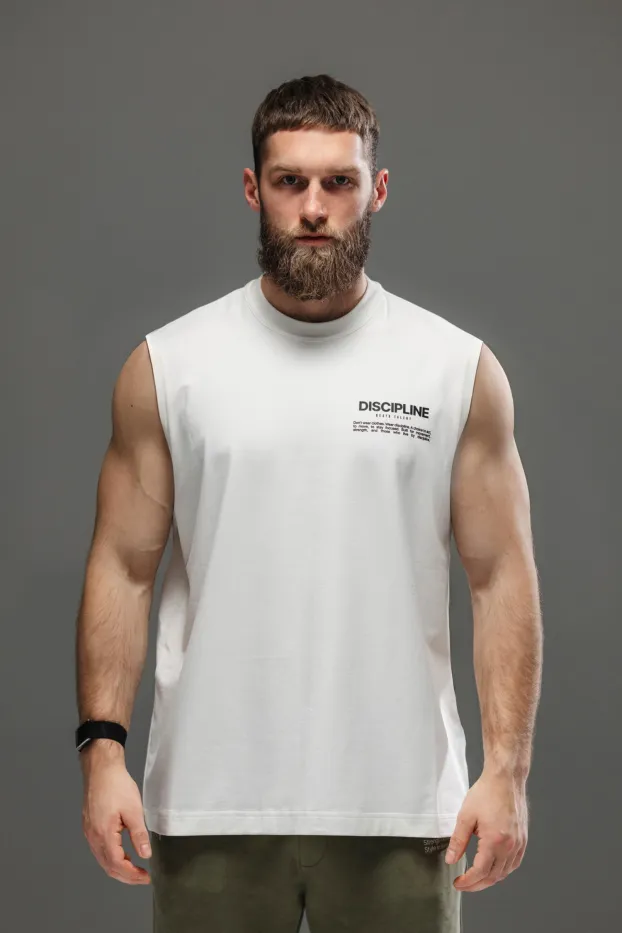 Camiseta de tirantes Discipline — Crudo