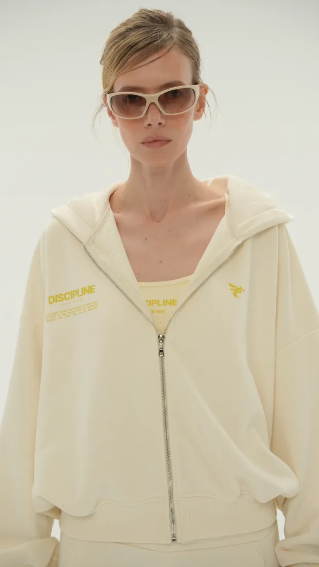Sudadera con cremallera de Mujer Discipline — Champán