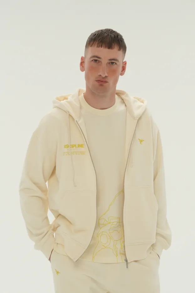 Sudadera con cremallera Discipline — Champán