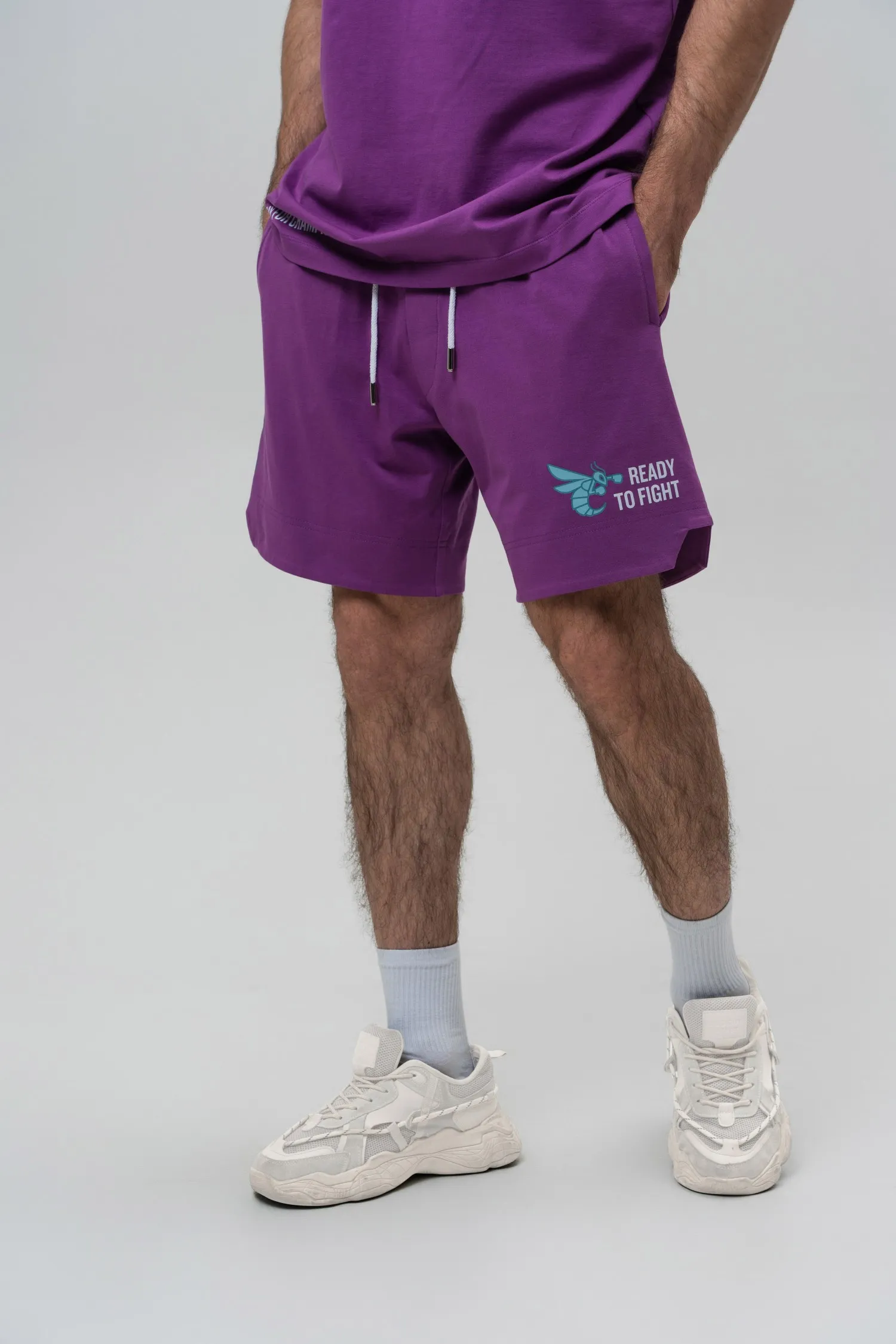 Men’s Shorts – 7 Days of Usyk – Violet – 95% Cotton / 5% Elastane – 190 GSM – Ready To Fight (RTF)
