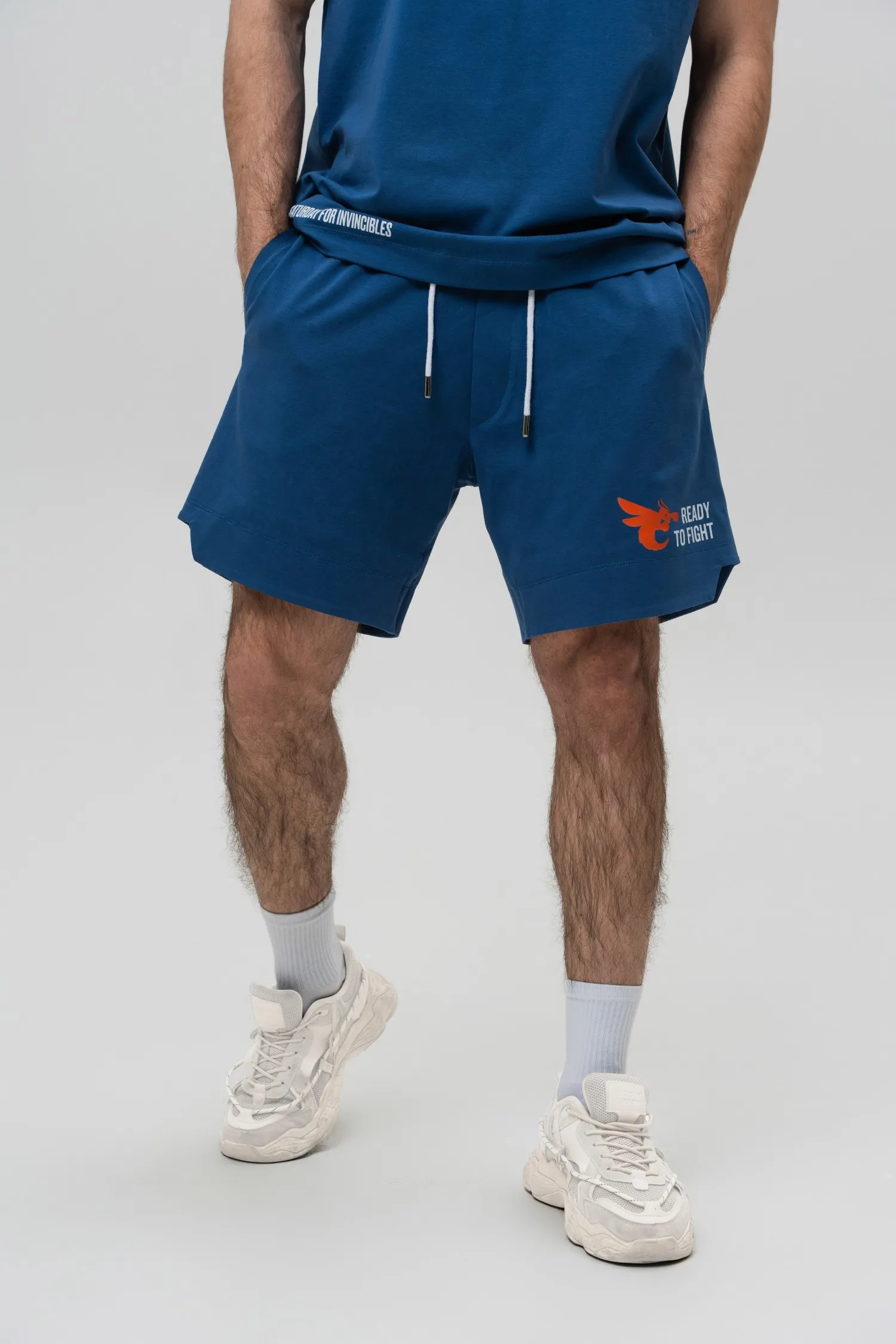 Men’s Shorts – 7 Days of Usyk – Navy Blue – 95% Cotton / 5% Elastane – 190 GSM – Ready To Fight (RTF)