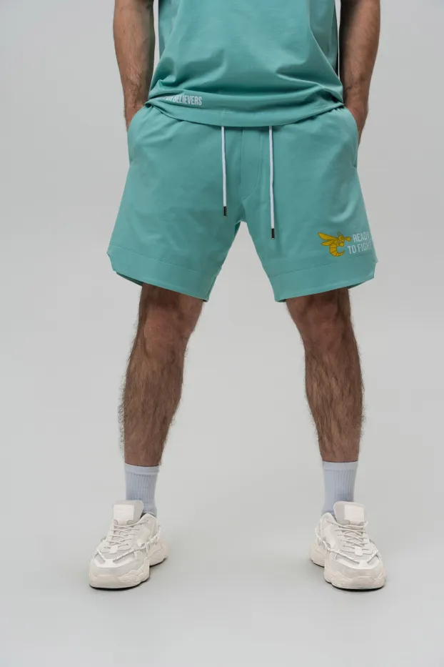 Herren Shorts – 7 Days of Usyk – Blau – 95 % Baumwolle / 5 % Elasthan – 190 GSM – Ready To Fight (RTF) 