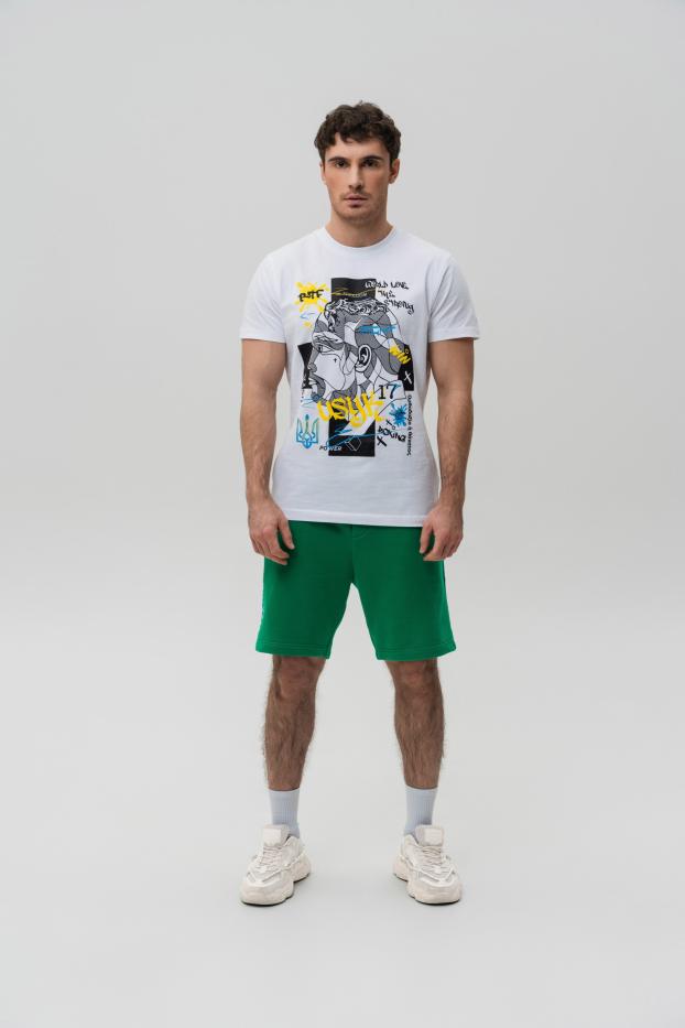 Чоловічі шорти – Team Usyk – Зелені – 70% бавовна / 30% еластан – 230 GSM – Ready To Fight (RTF) 