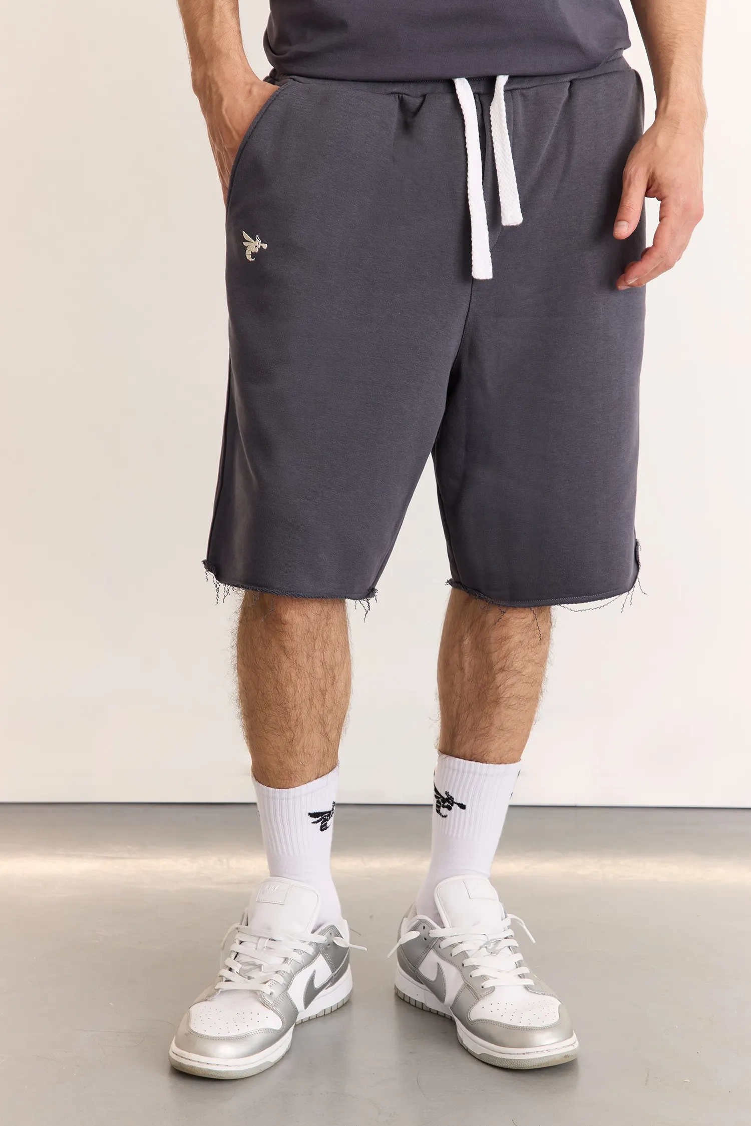 Men’s Shorts – Never Enough – Graphite – 70% Cotton / 30% Polyester – 320 GSM – Ready To Fight (RTF)