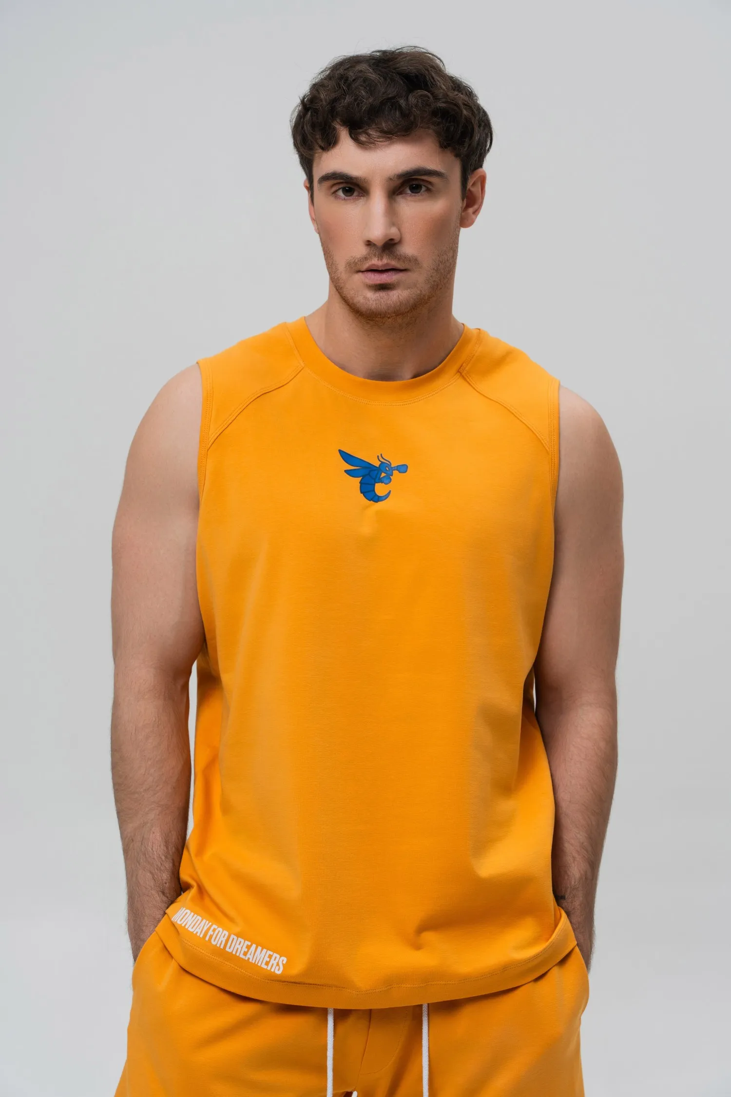Men’s Tank Top – 7 Days of Usyk – Yellow – 95% Cotton / 5% Elastane – 190 GSM – Ready To Fight (RTF)
