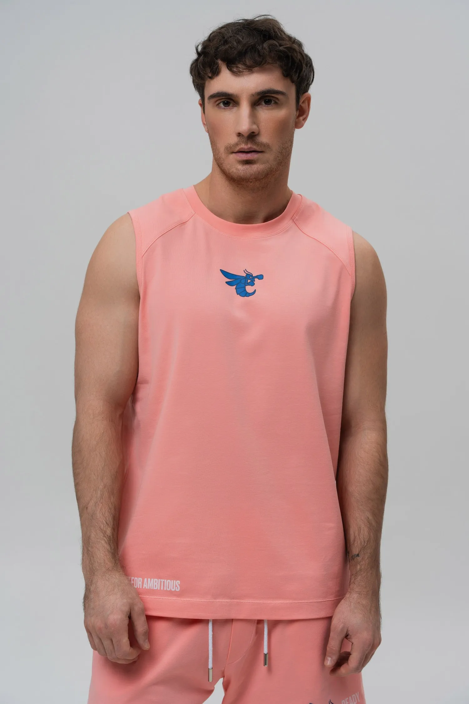 Men’s  Tank Top – 7 Days of Usyk – Peach – 95% Cotton / 5% Elastane – 190 GSM – Ready To Fight (RTF)