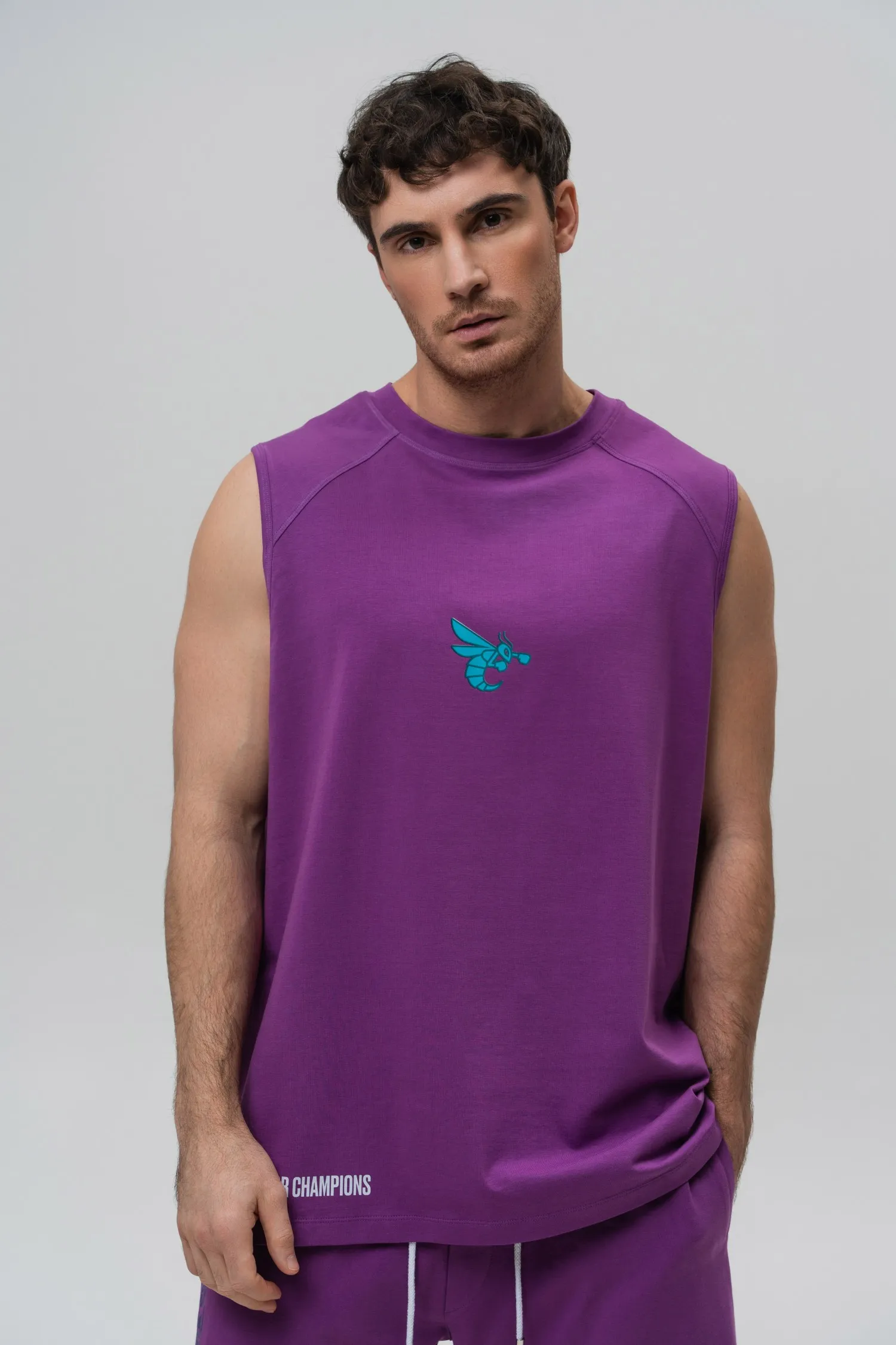 Men’s  Tank Top – 7 Days of Usyk – Violet – 95% Cotton / 5% Elastane – 190 GSM – Ready To Fight (RTF)