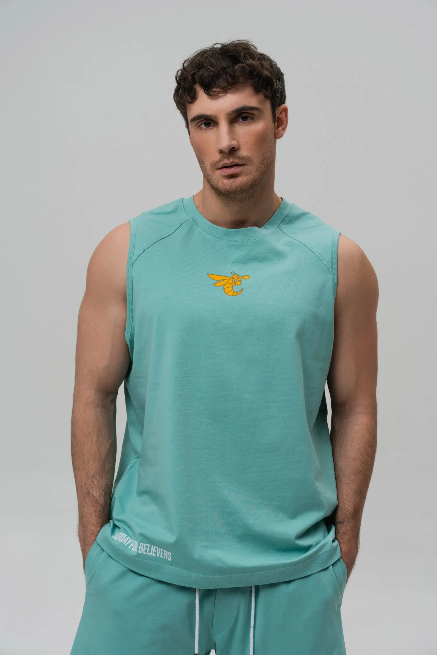 Men’s  Tank Top – 7 Days of Usyk – Blue – 95% Cotton / 5% Elastane – 190 GSM – Ready To Fight (RTF)