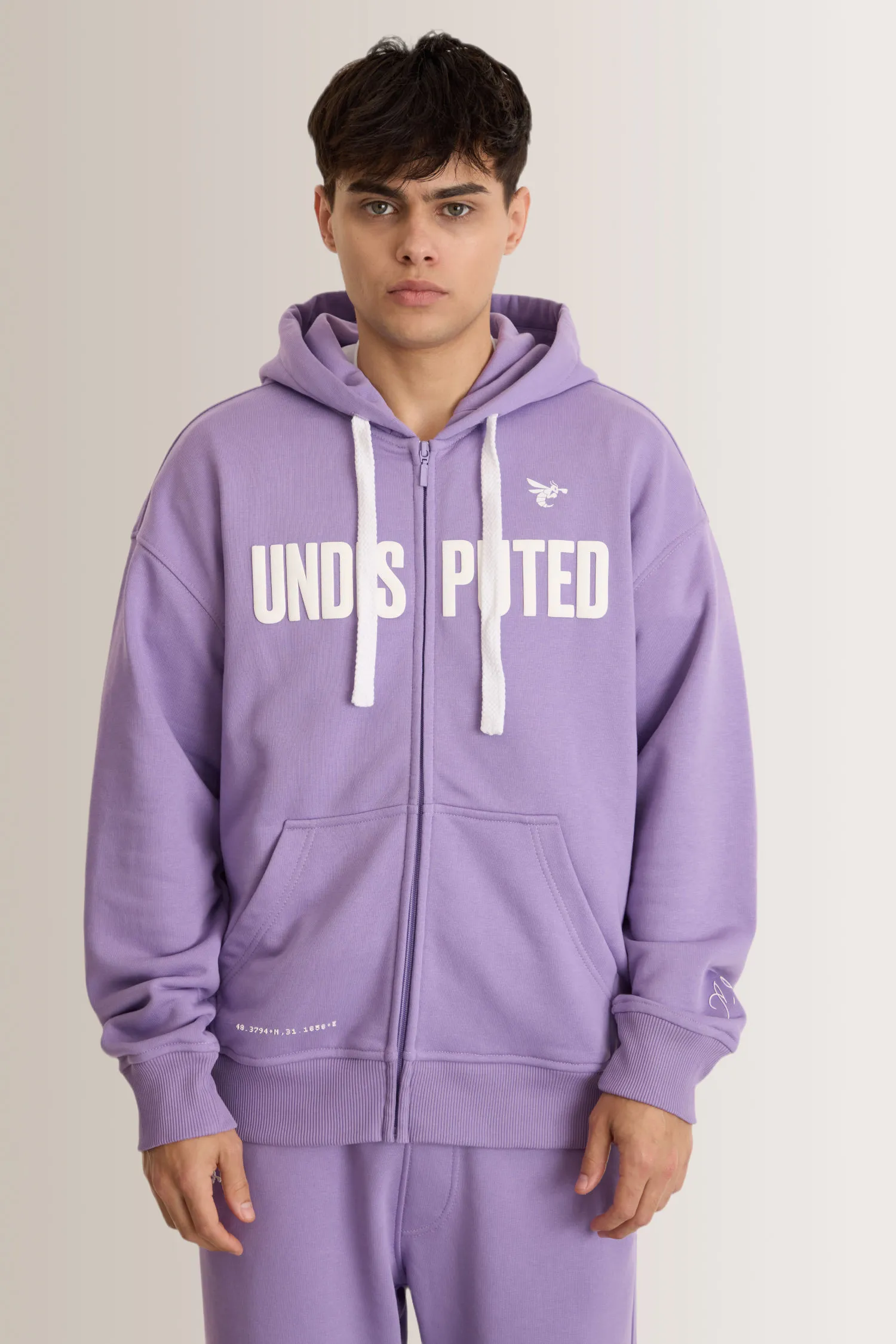 Men’s Zip Hoodie – Usyk Undisputed – Purple – 70% Cotton / 30% Polyester – 320 GSM – Ready To Fight (RTF)