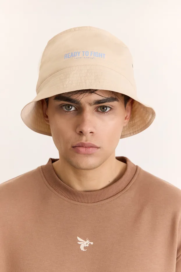 Bucket Hat – Never Enough – Beige – 100% Elastane – 100 GSM – Ready To Fight (RTF) 