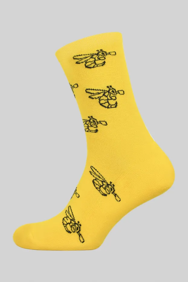 Men’s Socks – 7 Days of Usyk – Yellow – 90% Cotton / 7% Elastane / 3% Polyamide – Ready To Fight (RTF) – 40–44