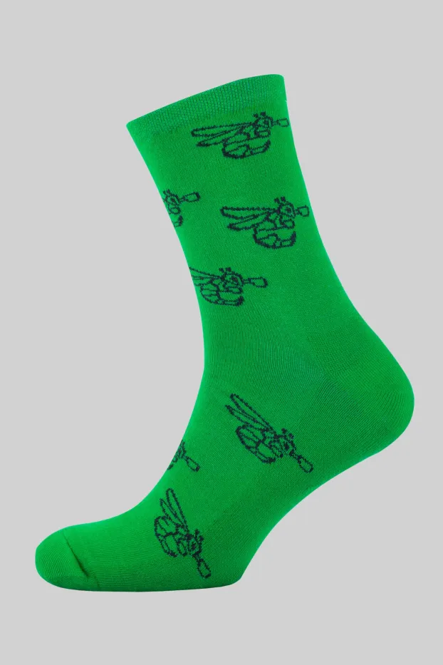 Men’s Socks – 7 Days of Usyk – Green – 90% Cotton / 7% Elastane / 3% Polyamide – Ready To Fight (RTF) – 40-44