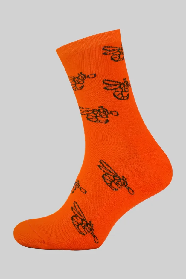 Chaussettes homme – 7 Days of Usyk – Orange – 90 % coton / 7 % élasthanne / 3 % polyamide – Ready To Fight (RTF) – 40-44