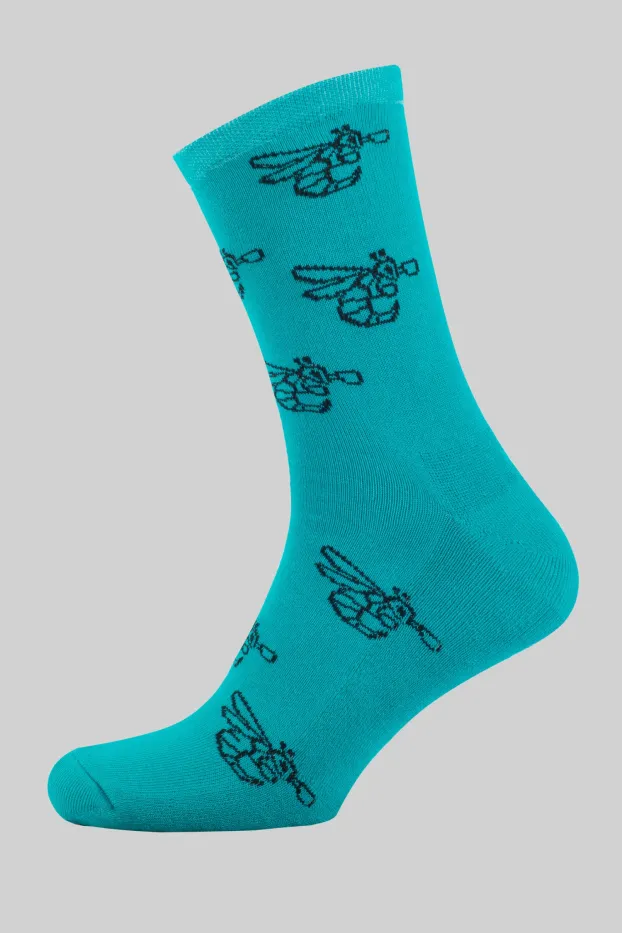 Herren Socken – 7 Days of Usyk – Blau – 90 % Baumwolle / 7 % Elasthan / 3 % Polyamid – Ready To Fight (RTF) – 40-44