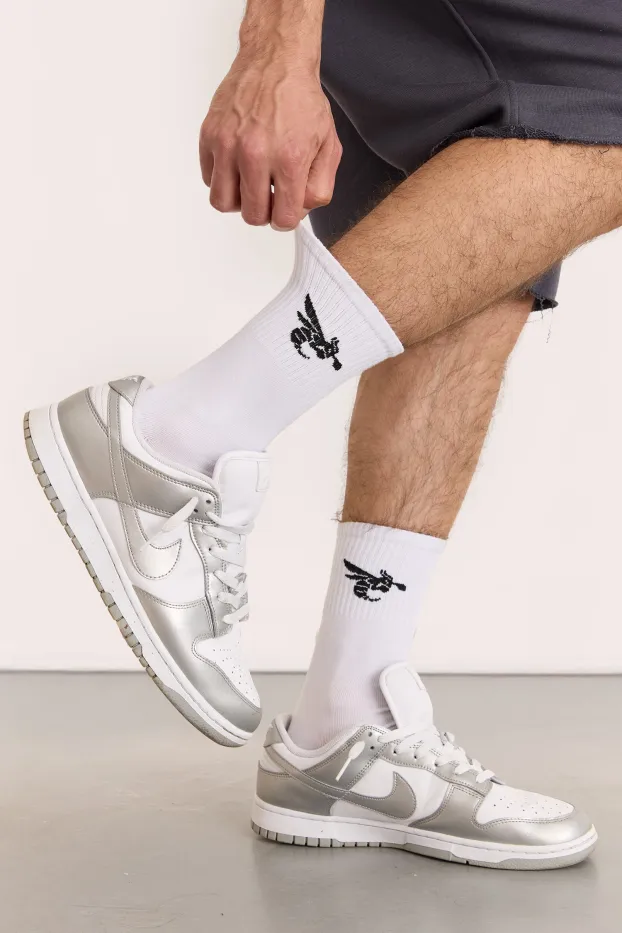 Herren Socken – Never Enough – Weiß – 90 % Baumwolle / 7 % Elasthan / 3 % Polyamid – Ready To Fight (RTF) – 40–44