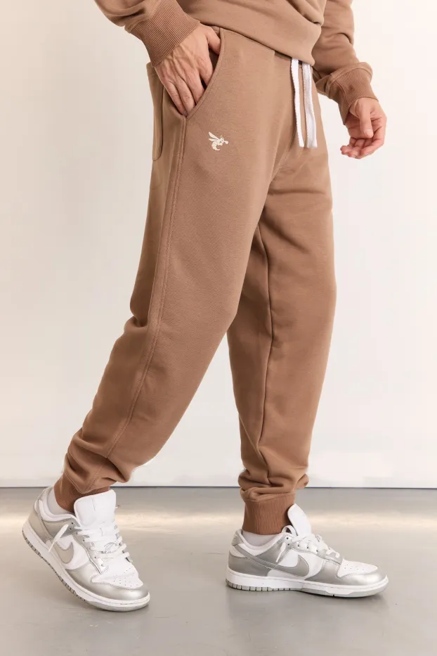 Men’s Sweatpants – Never Enough – Brown – 70% Cotton / 30% Polyester – 320 GSM – Ready To Fight (RTF) 