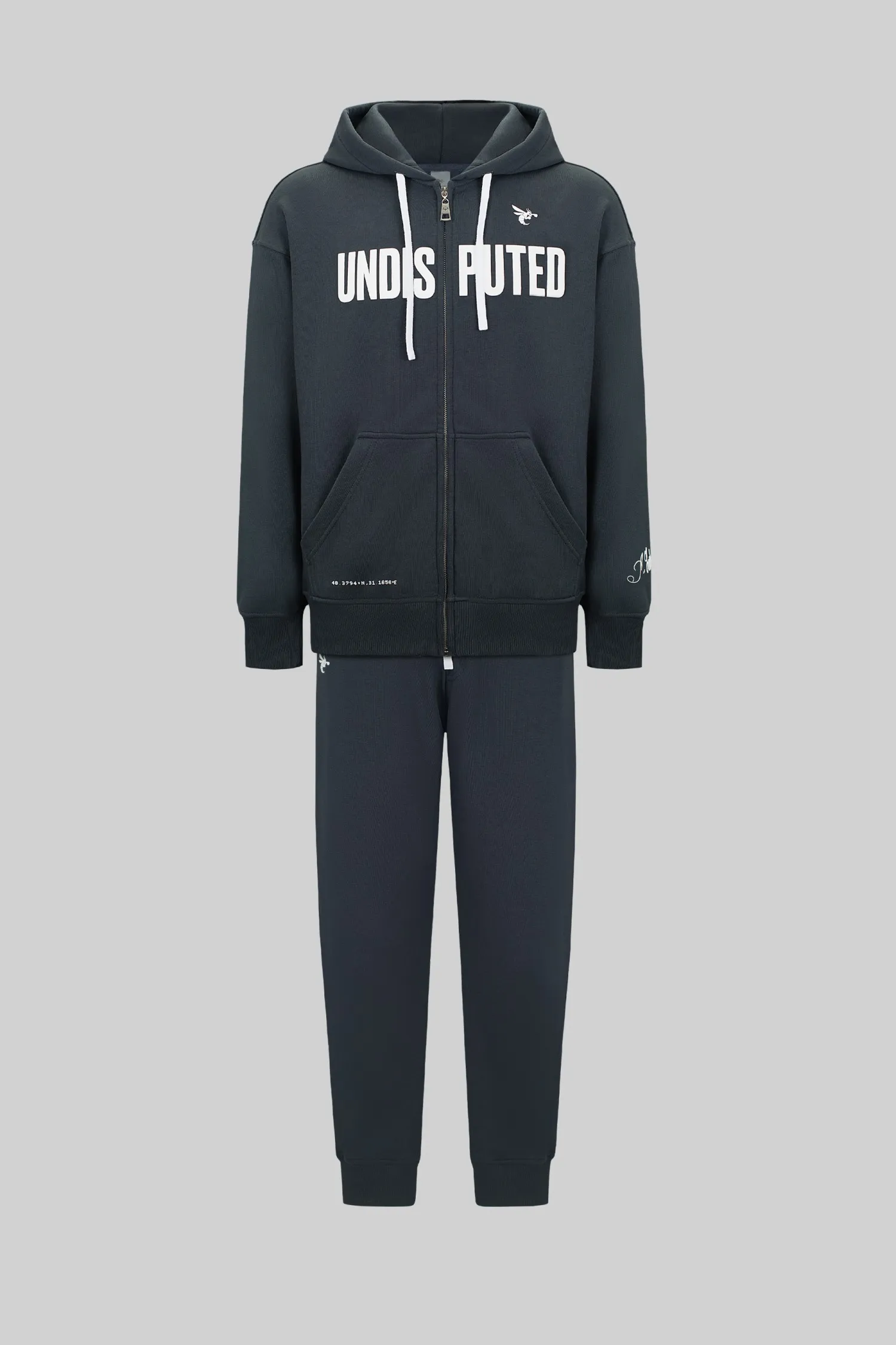 Men’s Zip Hoodie – Usyk Undisputed – Graphite – 70% Cotton / 30% Polyester – 320 GSM – Ready To Fight (RTF)