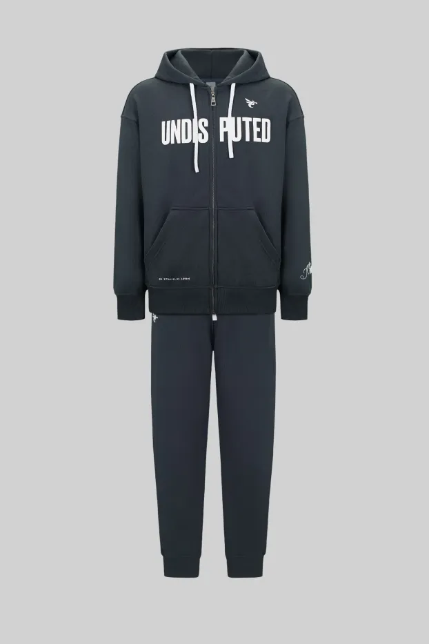 Herren Zip Hoodie – Usyk Undisputed – Graphit – 70 % Baumwolle / 30 % Polyester – 320 GSM – Ready To Fight (RTF) 