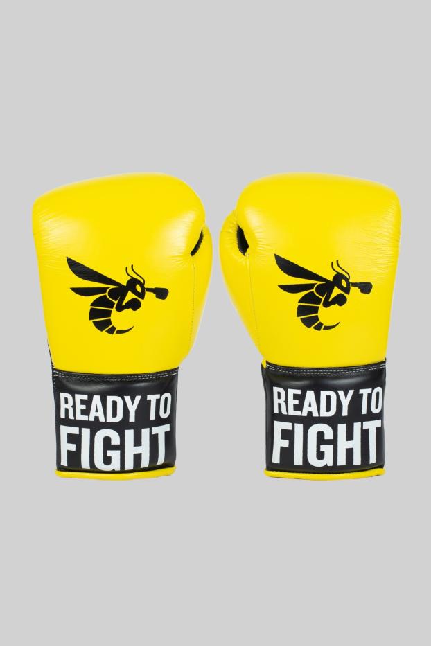 Боксерські рукавички – Buzz Collection – Жовті – 100% преміум шкіра – Ready To Fight (RTF) – 10oz