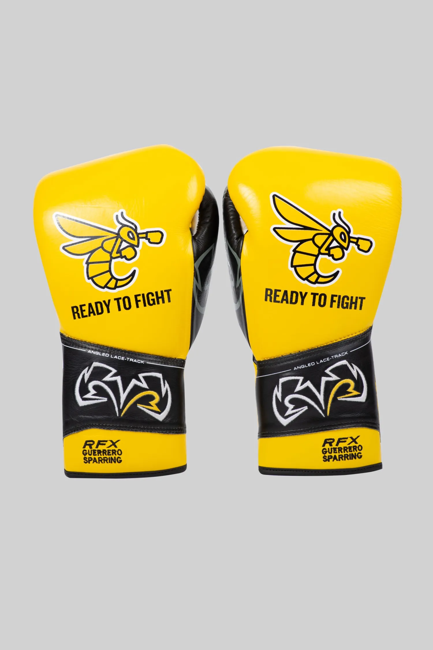 Men’s Gloves – RTF x RIVAL Sparirng – Yellow/Black – Premium Leather – Ready To Fight (RTF)