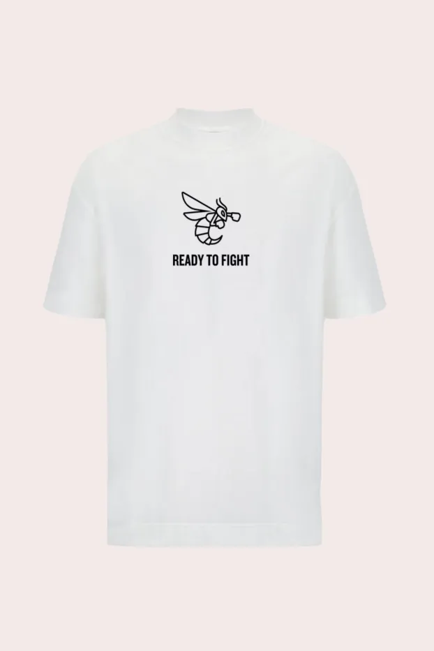 Herren  T-shirt – RTF Edition Classic – Weiß – 95 % Baumwolle / 5 % Elasthan – 190 GSM – Ready To Fight (RTF)