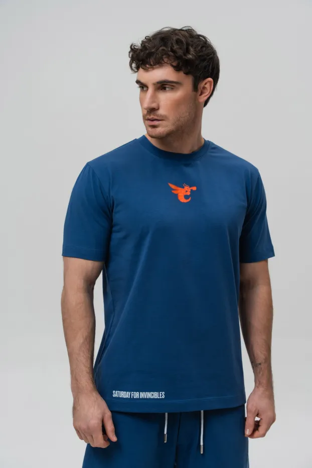 Herren T-Shirt – 7 Days of Usyk – Marineblau – 95 % Baumwolle / 5 % Elasthan – 190 GSM – Ready To Fight (RTF) 