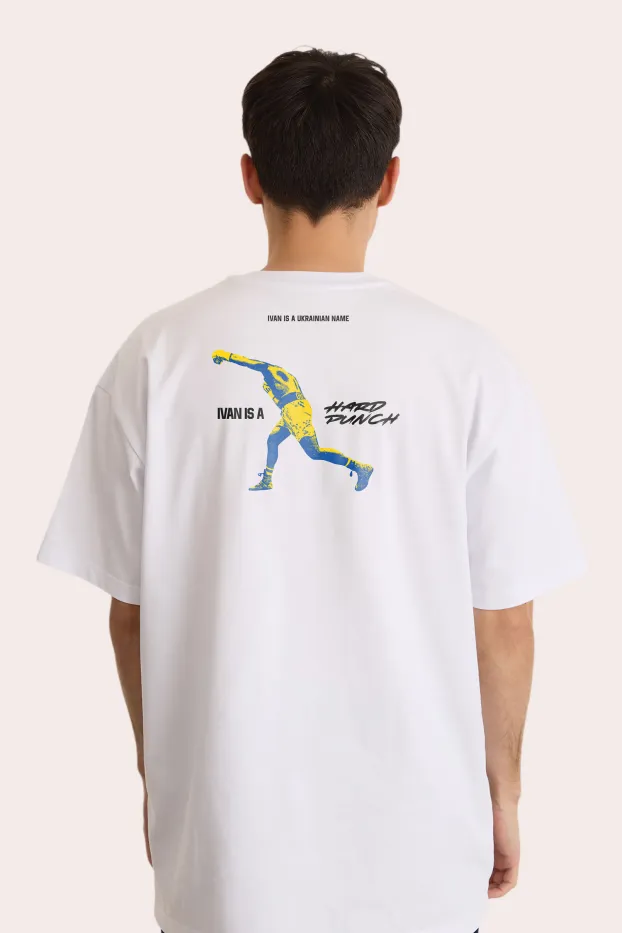 T-Shirt – Ivan Hard Punch – Weiß – 95 % Baumwolle / 5 % Elasthan – 190 GSM – Ready To Fight (RTF)