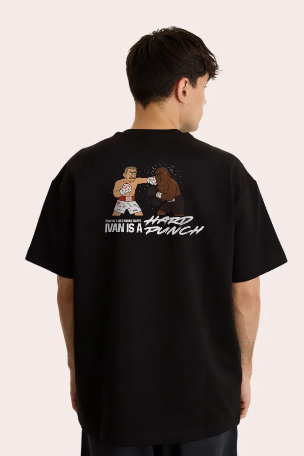 T-Shirt – Usyk Hard Punch – Schwarz – 95 % Baumwolle / 5 % Elasthan – 190 GSM – Ready To Fight (RTF)