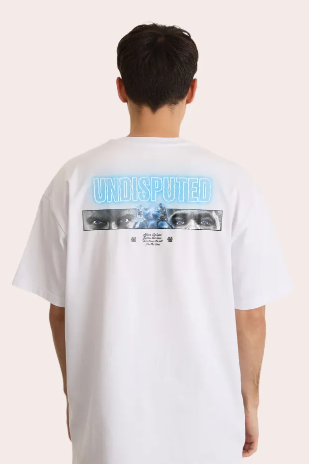 Herren T-Shirt – Usyk Undisputed – Weiß – 100 % Baumwolle – 250 GSM – Ready To Fight (RTF)