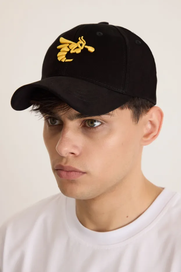 Herren Cap – RTF Edition chwarz/Gelb – 90 % Baumwolle – Ready To Fight (RTF) 