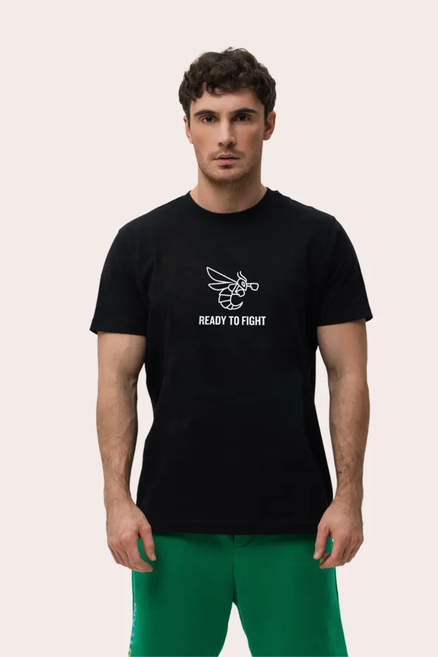 Men’s  T-shirt – RTF Edition Classic – Black – 95% Cotton / 5% Elastane – 190 GSM – Ready To Fight (RTF)