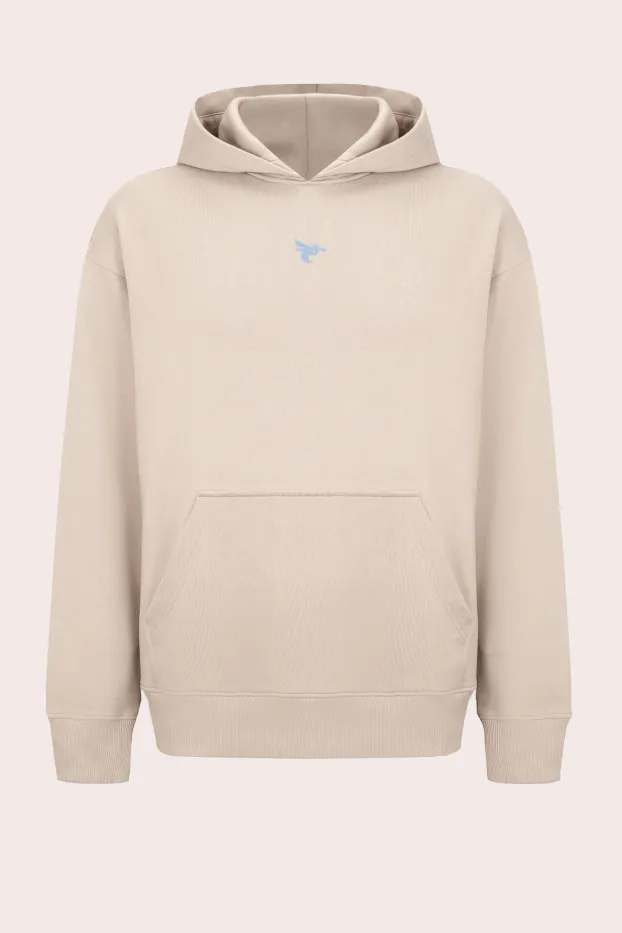 Men’s Hoodie – Never Enough Kitus – Beige – 70% Cotton / 30% Polyester – 320 GSM – Ready To Fight (RTF)