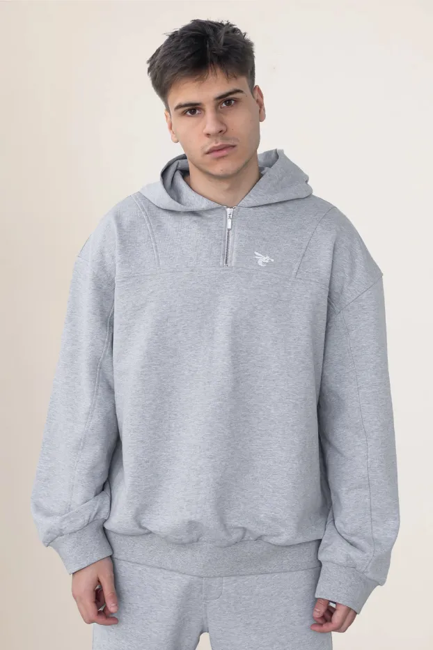 Sudadera para hombre – RTF Edition – Gris – 100 % algodón – 320 GSM – Ready To Fight (RTF)