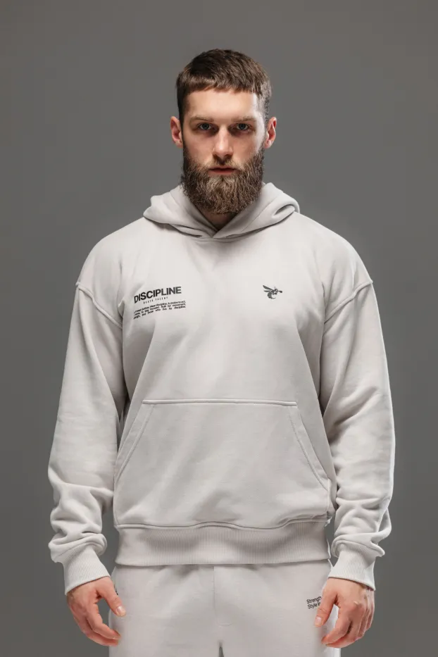 Sudadera con capucha Discipline — Beige