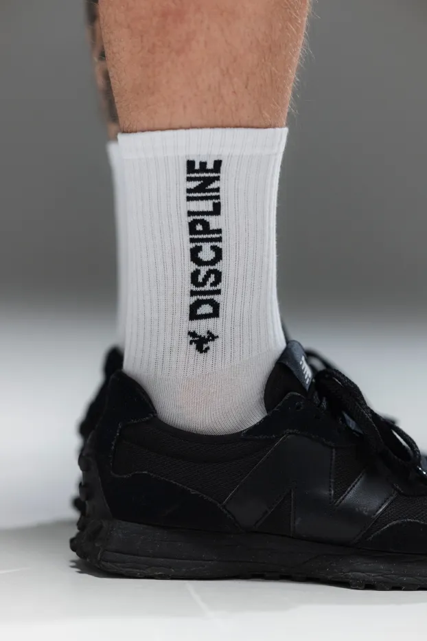 Calcetines Discipline — Blanco